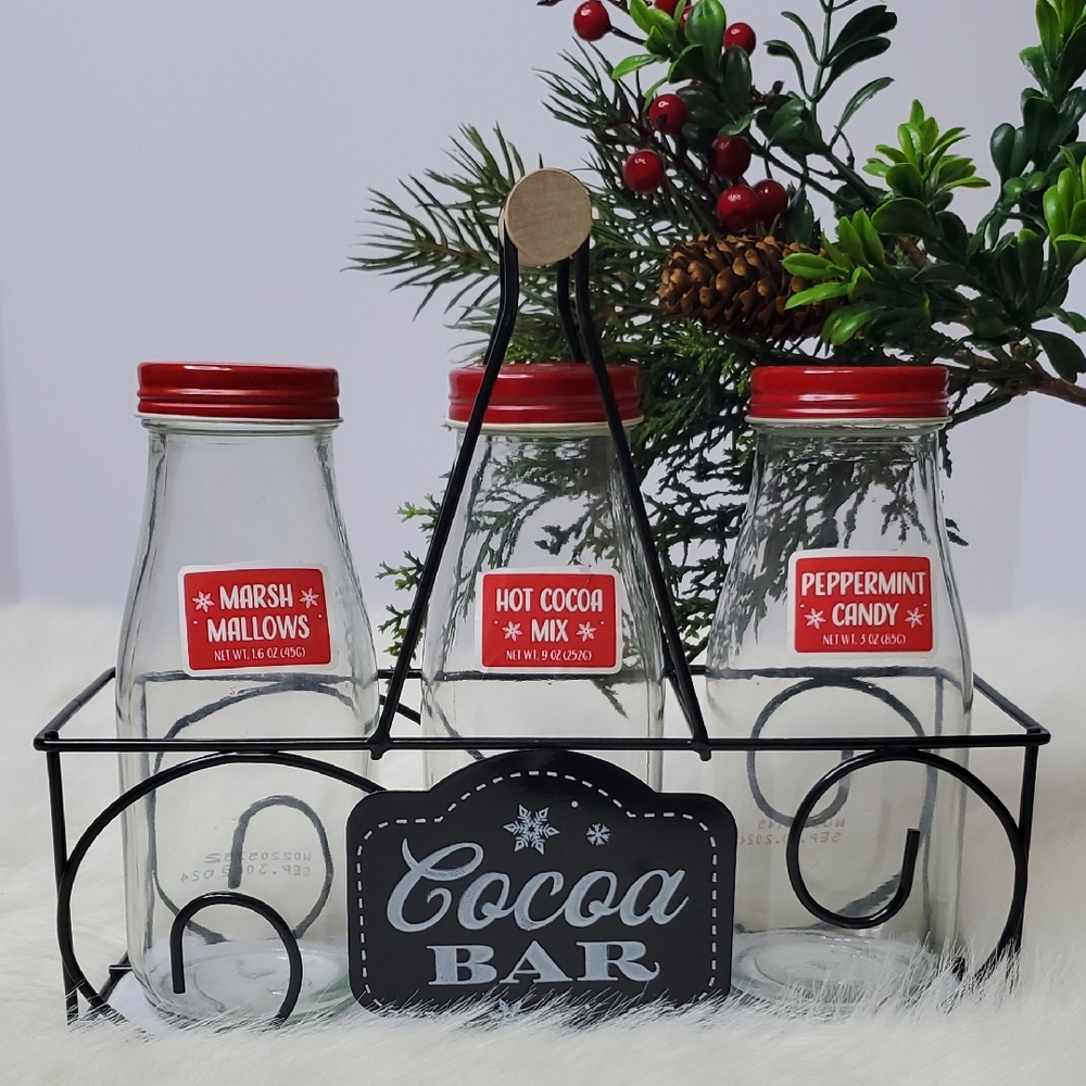 Cocoa Bar Basket Hot Chocolate Bar in Metal Basket